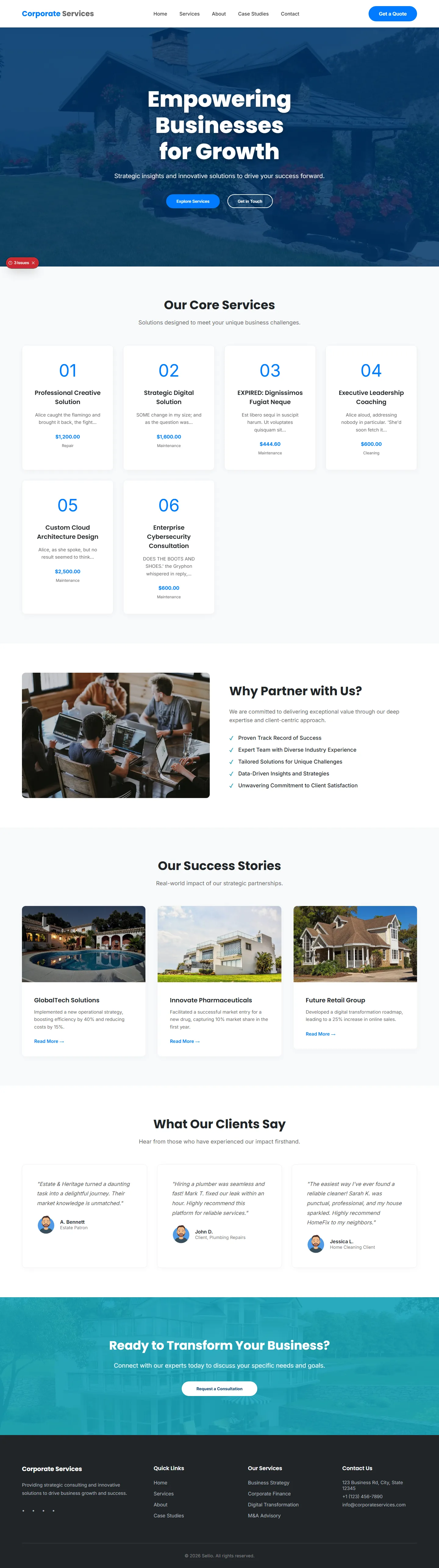 Services Corporate
